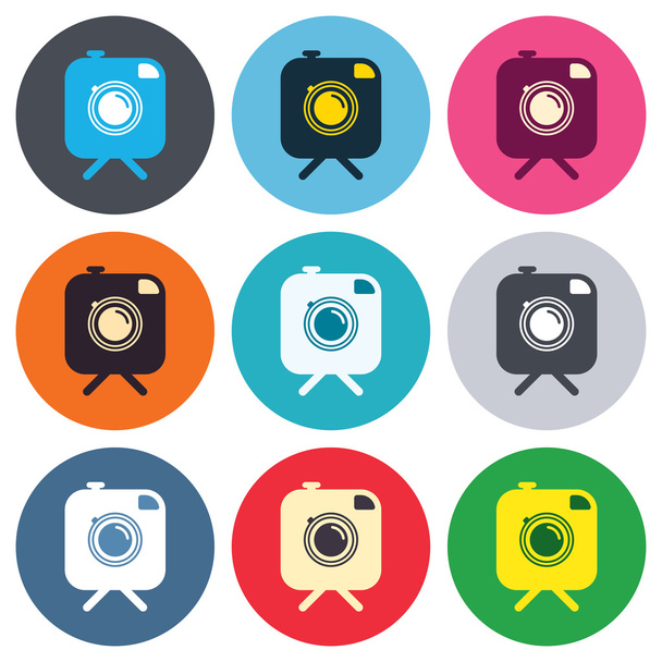 Hipster photo camera signs - Vector, afbeelding