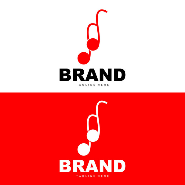 Basit Müzik Ritmi Logosu, Müzik Notası Şarkı Tonu Vektör Tasarımı - Vektör, Görsel