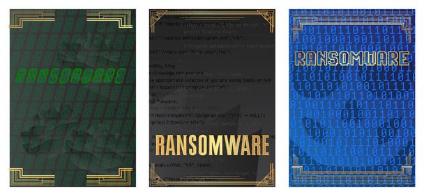 Luxury deluxe Ransomware Background vector illustration. Abstract poster template for website, banner, book cover, presentation. - Vector, Image
