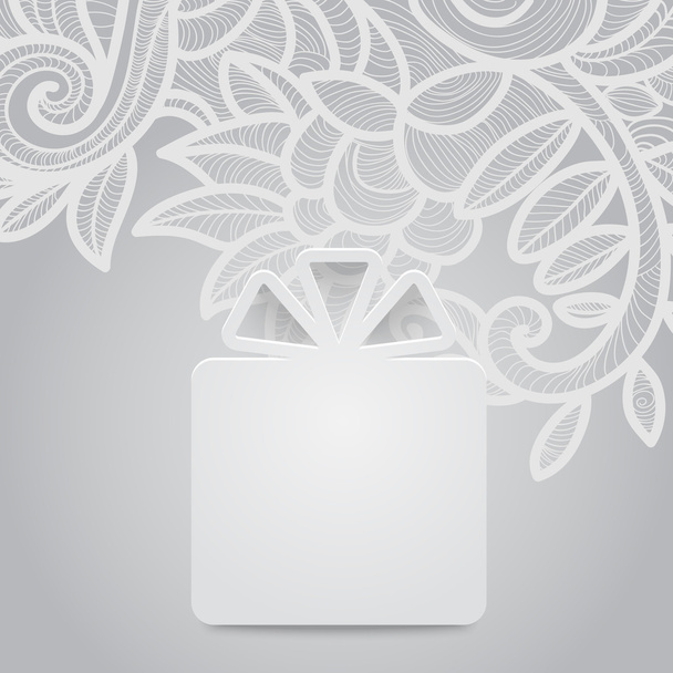 Greeting card with ornament - Vector, Image