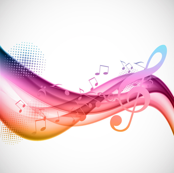 Colorful music background - Vector, afbeelding