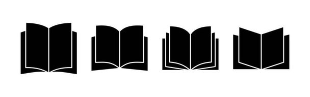 Book icon vector for web and mobile app. open book sign and symbol. ebook icon - Vettoriali, immagini