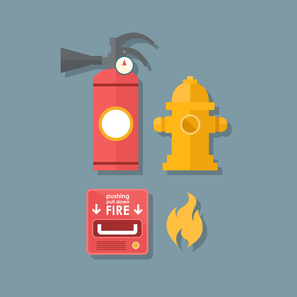 Illustration des attributs pompiers
 - Vecteur, image