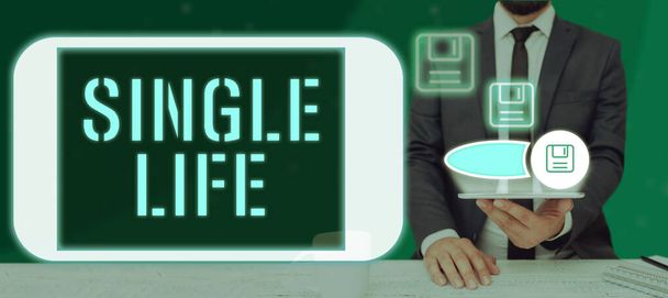 Konzeptionelle Anzeige Single Life, Business-Schaufenster nicht gelobte jemand oder etwas anderes Umarried Person - Foto, Bild