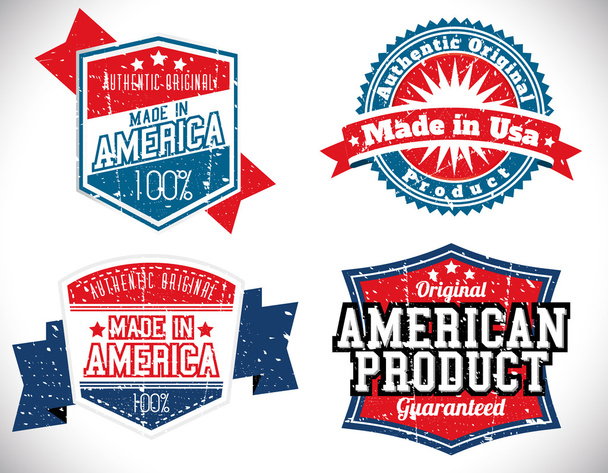 Made in USA labels - Vector, Imagen