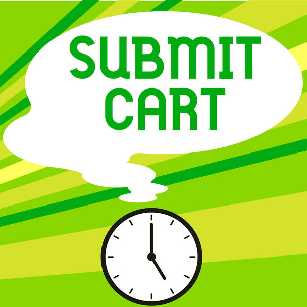 Inspiration showing sign Submit Cart, Concept meaning Sending shopping list of online items Proceed checkout - Foto, Imagem