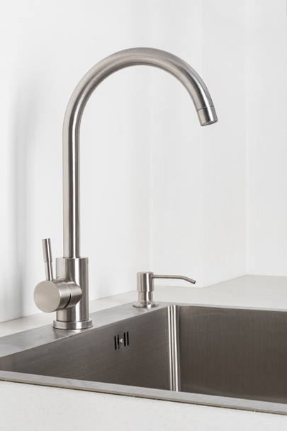 Modern kitchen faucet and sink - Photo, Image