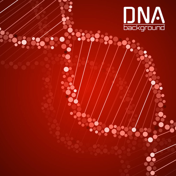 Soyut DNA sarmalı, renkli molekül yapısı, bilim konsepti. Vektör illüstrasyonu - Vektör, Görsel