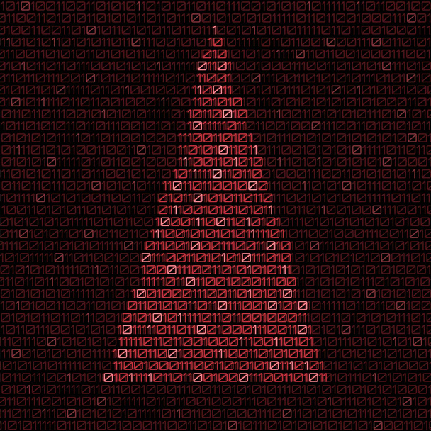 Digital christmas tree with binary code. Christmas tree. Vector illustration - Vector, Image