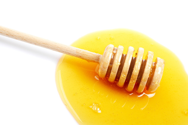 Honey and wooden drizzler - Fotó, kép