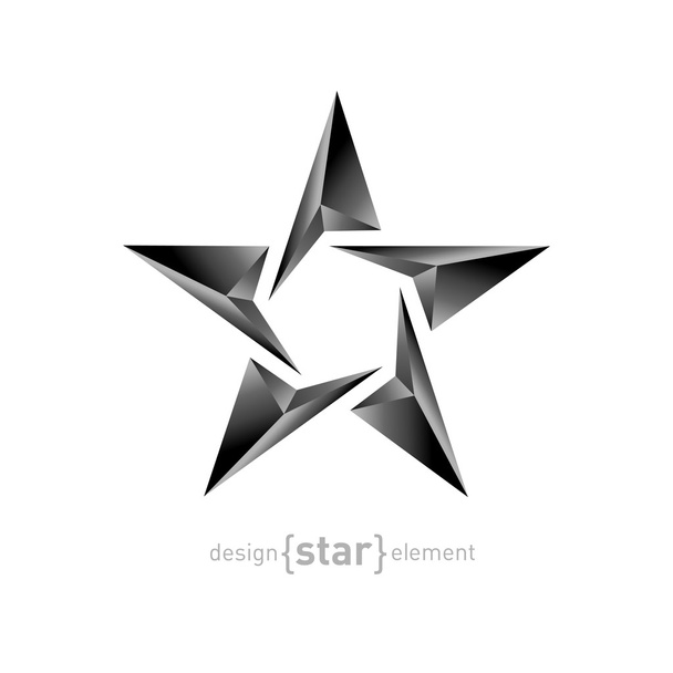 Metal abstract star - Vektor, kép
