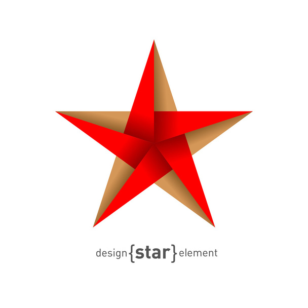Origami logo star - Vektor, obrázek