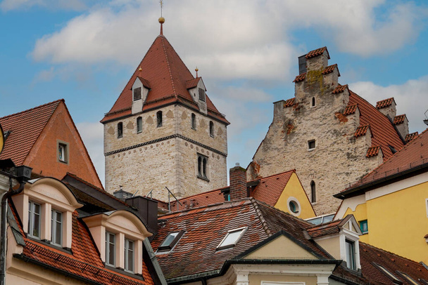 Edifici nel centro storico di Ratisbona - Baviera. Patrimonio mondiale dell'UNESCO in Germania
. - Foto, immagini