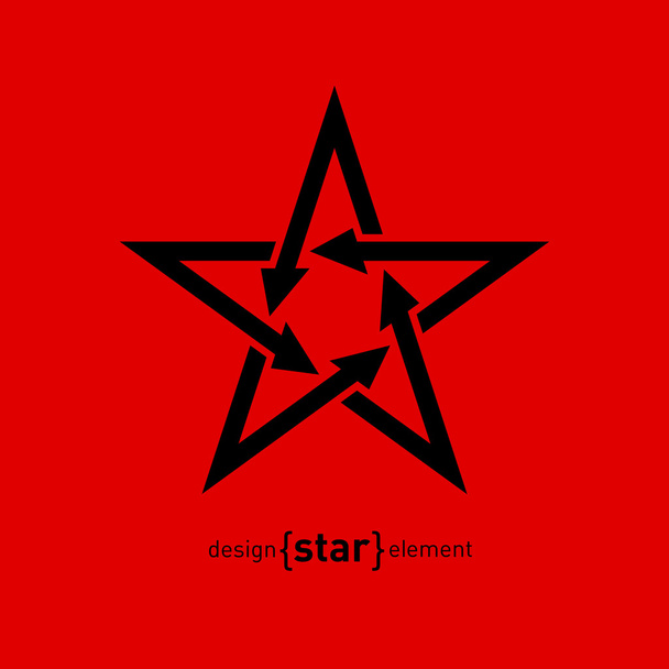 black star with arrows - Vettoriali, immagini