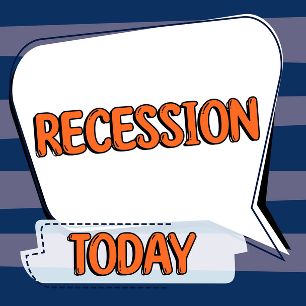 Fogalmi recesszió, Üzleti áttekintés a növekedés fokozatos csökkenésének folyamatáról, csökkentési időszak - Fotó, kép