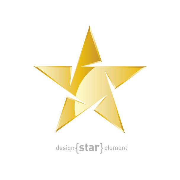 Gold Abstract star - Vektori, kuva