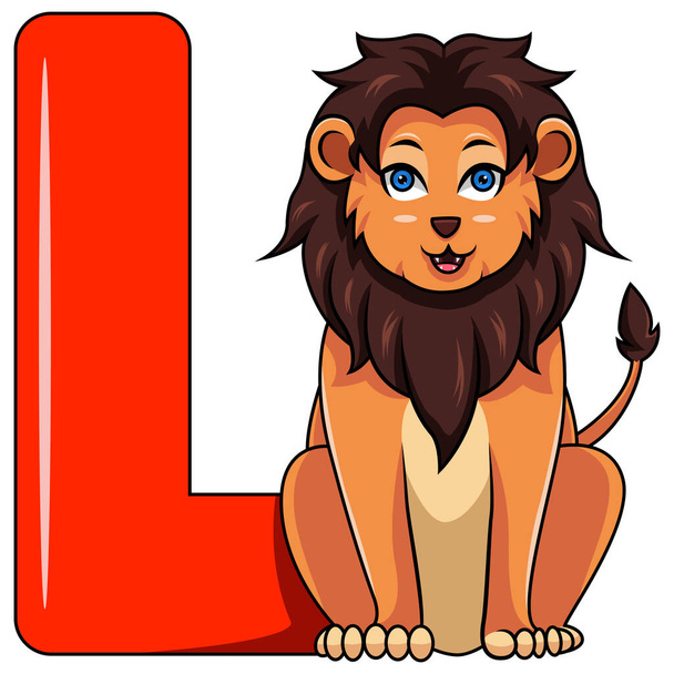 Illustratie van L brief voor leeuw - Foto, afbeelding