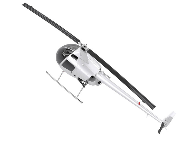 Реалістичний вертоліт ізольований на білому тлі. 3d візуалізація - ілюстрація
 - Фото, зображення