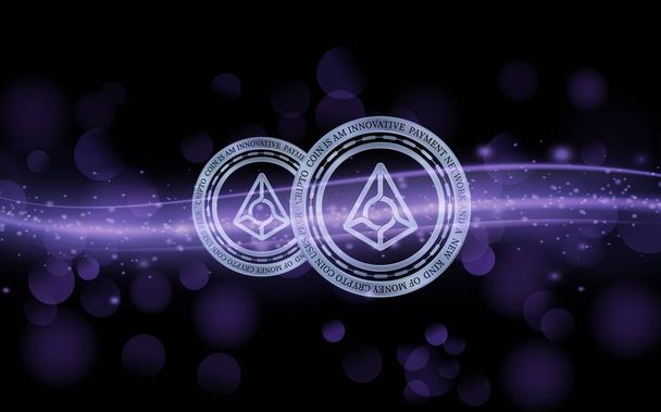 augur-rep virtual currency images. 3d illustration. - Photo, Image