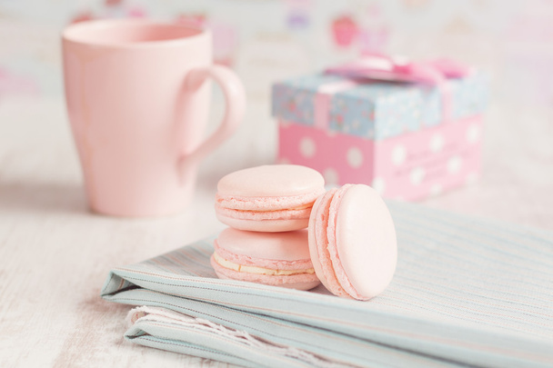 Romantic pink macarons - Foto, Imagem