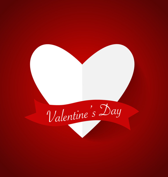 Heart paper with shadow for Valentine's day. Vector Illustration - Vektor, Bild