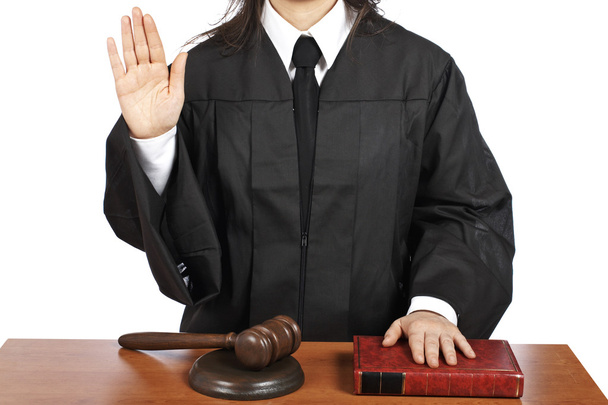 Female judge taking oath - Fotó, kép