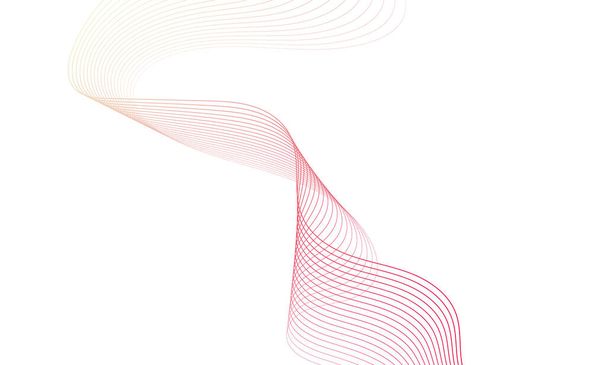 Abstraktes farbenfrohes Wellenelement für die Gestaltung. Digitaler Frequenzspurentzerrer. Stilisierte Linie Kunst background.Vector illustration.Wave mit Linien erstellt mit Blend-Tool.Curved wellige Linie, glatte Streifen - Vektor, Bild