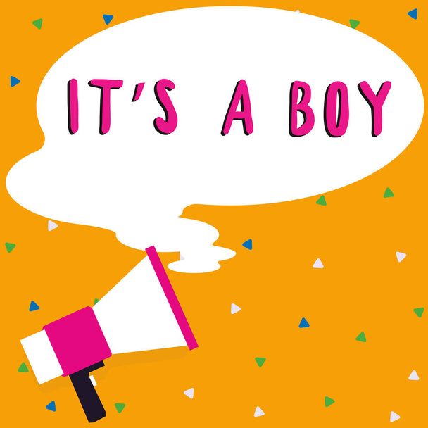 Вивіска для рукописного письма It S A Boy, бізнес-ідея Очікування чоловічого малюка милих синіх кольорів багато автомобільних іграшок
 - Фото, зображення