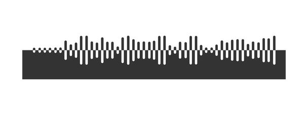 Sound wave icon. Equalizer design. Pulse pictogram. Signal sign. Audio file symbol isolated on white background. Messenger mobile app, media player graphic element. Vector illustration - Vector, Image