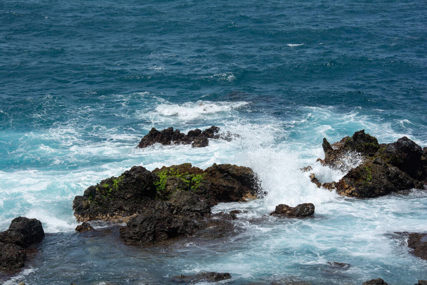 Rocks in the breakers on the coast of the Canary Island of Tenerife, Spain - Foto, Imagem