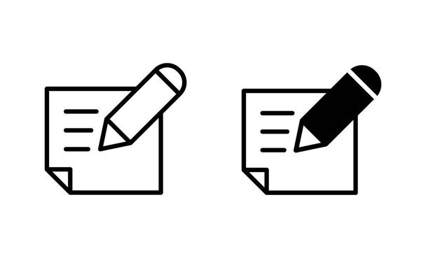 Set di icone per appunti. segno e simbolo del blocco note - Vettoriali, immagini