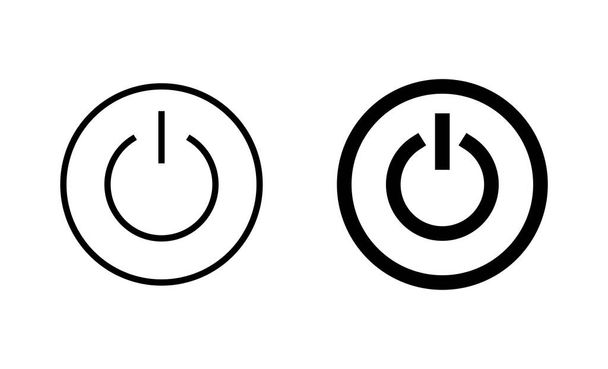 Conjunto de ícones de energia. Sinal e símbolo do interruptor de energia. Energia elétrica - Vetor, Imagem