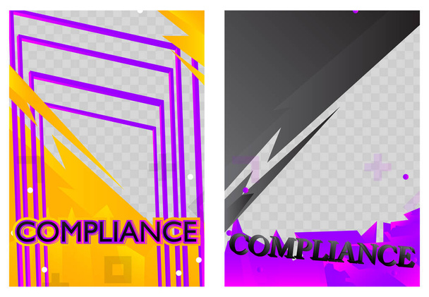 Luxe deluxe Compliance Achtergrond vector illustratie. Abstract event poster template set voor website, banner, boekomslag, presentatie. - Vector, afbeelding