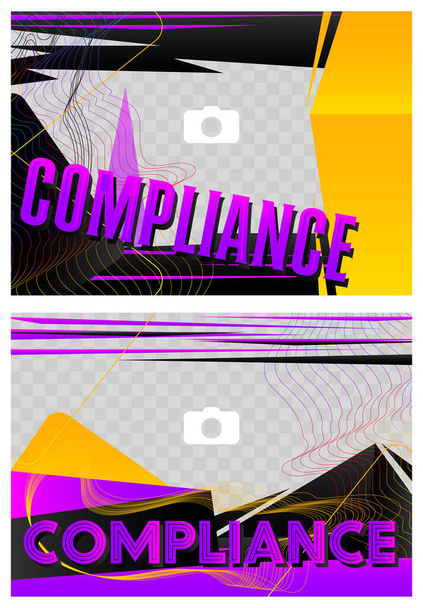 Luxury deluxe Compliance Hintergrundvektorillustration. Abstrakte Veranstaltungsplakat-Vorlage für Website, Banner, Buchcover, Präsentation. - Vektor, Bild