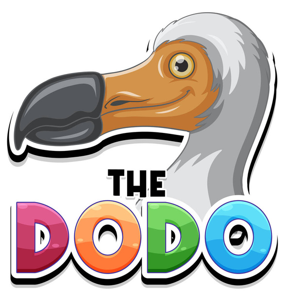 The dodo bird cartoon icon illustration - Vector, imagen