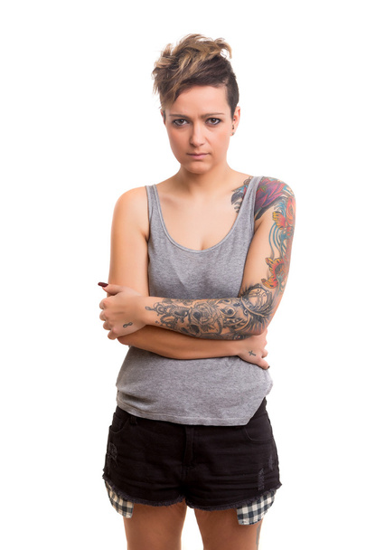 Hermosa mujer tatuada
 - Foto, Imagen