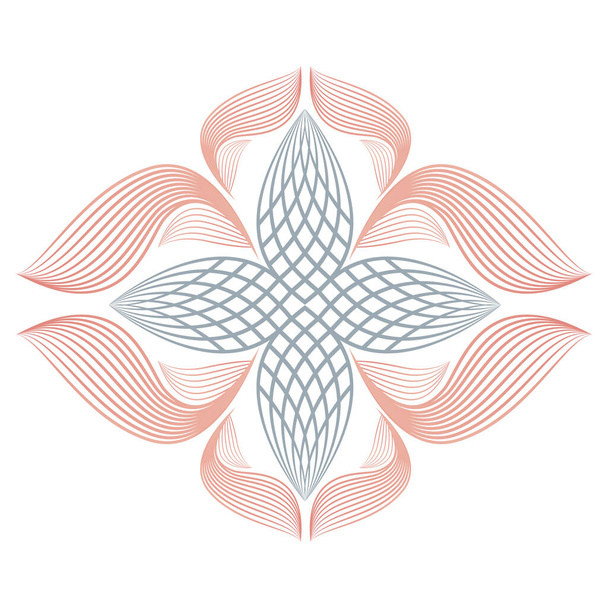 лепестки цветов, цветочный орнамент, элемент декоративного дизайна  - Вектор,изображение
