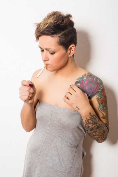 Beautiful Tattooed Woman - Фото, зображення