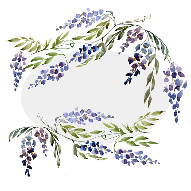 Watercolor wisteria texture - Διάνυσμα, εικόνα