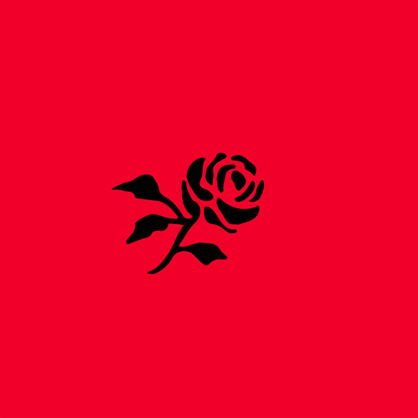 vector illustration of a rose silhouette - Vektor, Bild