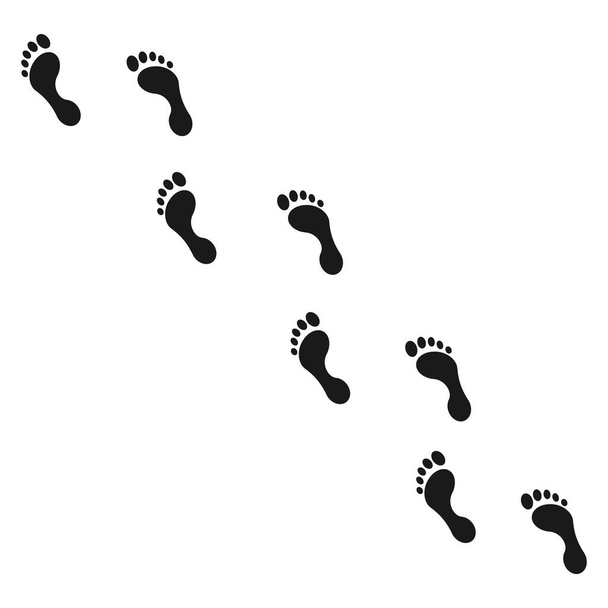 Human footprint icon set. isolated on background. Vector illustration. Eps 10. - Vector, Image