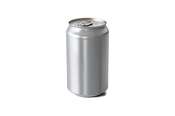 Aluminum soda can model for branding 3d illustration - Fotografie, Obrázek