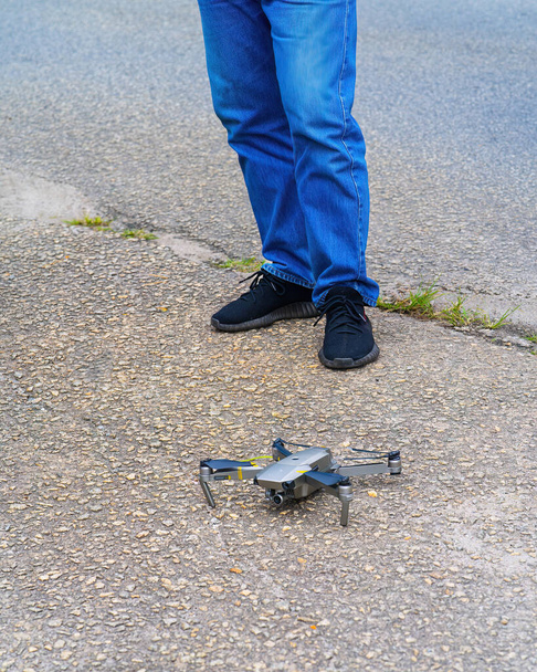 Drone Adult Helicopter Electronics Technology Innovation Aeromodelling Fun Leisure Concept - Valokuva, kuva