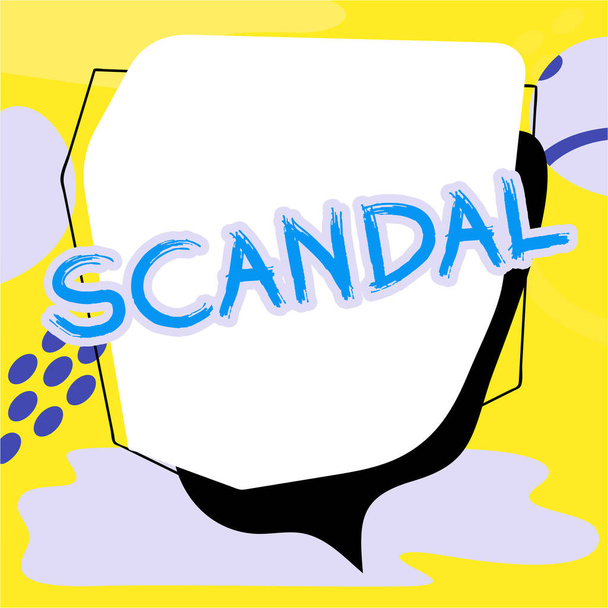 Scandal, Business mostra uma ação ou evento considerado moral ou legalmente errado causando indignação pública - Foto, Imagem