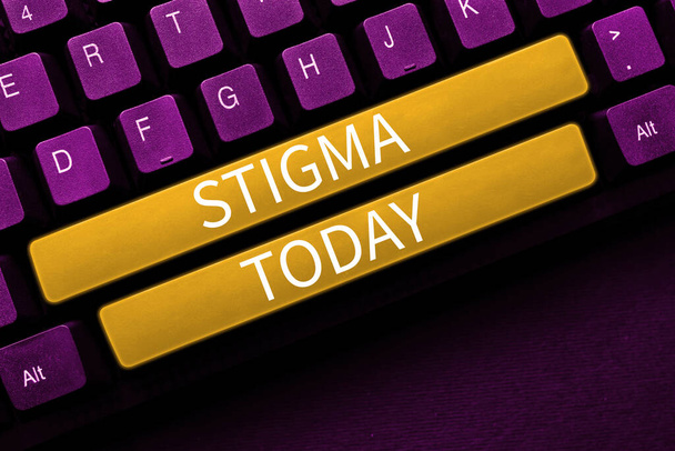 Fogalmi megjelenítés Stigma, Business showcase érzés rosszallás, hogy a legtöbb ember a társadalomban - Fotó, kép