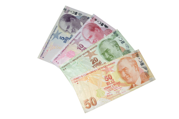 Serie türkischer Lira-Banknoten - Foto, Bild