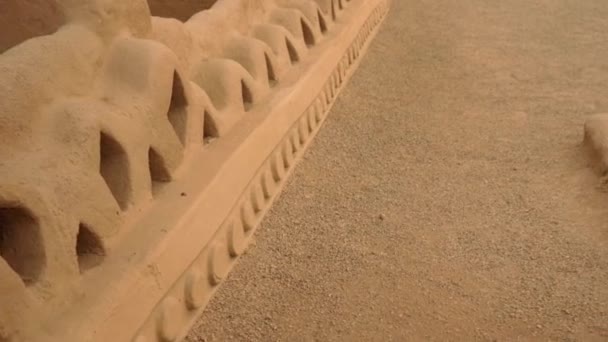 Archäologische Stätte der heiligen Stadt Caral-Supe in Peru.  - Filmmaterial, Video