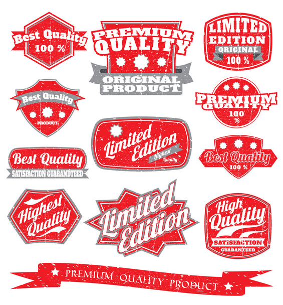 Premium quality labels - ベクター画像