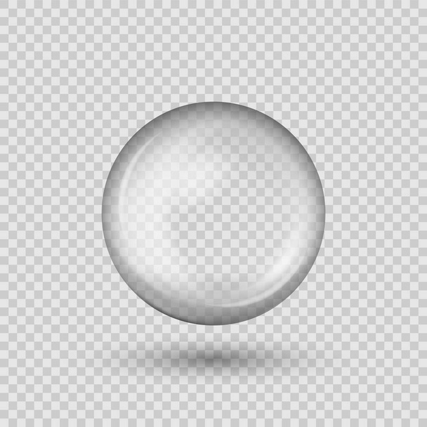 Translucent sphere with shadow on transparent background. Vector illustration. Eps 10. - Vektor, kép