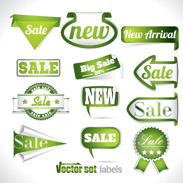 Sale labels set - Vektor, kép